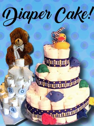 Make a Diaper Cake - Quick n Easy Baby Shower Gift!